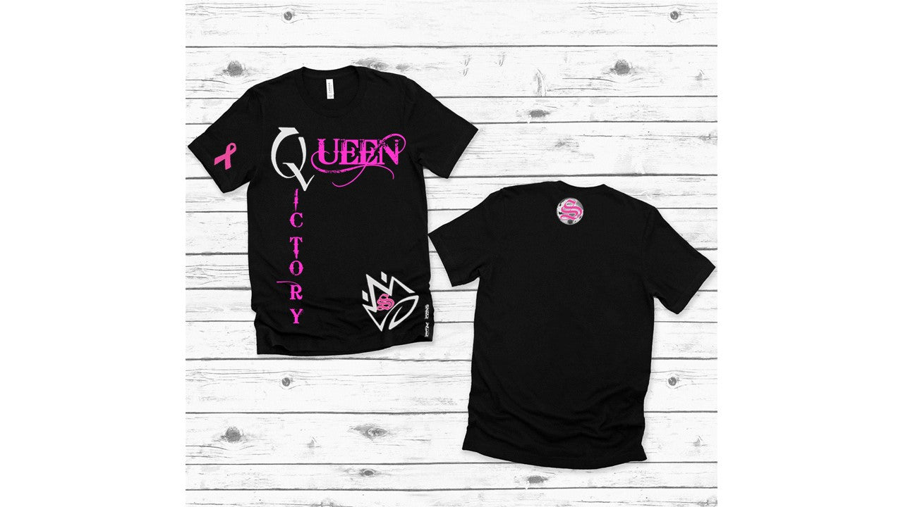 Syn Stylez Breast Cancer Awareness Queen Victory T-Shirt