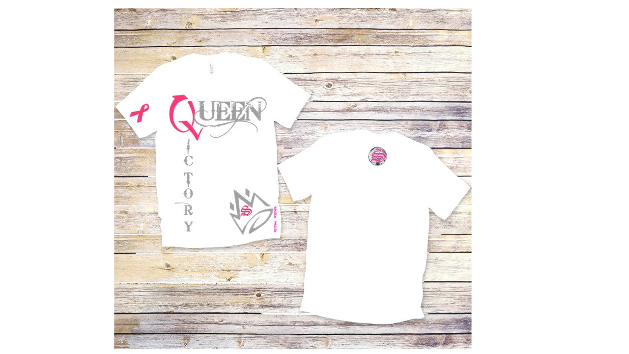 Syn Stylez Breast Cancer Awareness Queen Victory T-Shirt