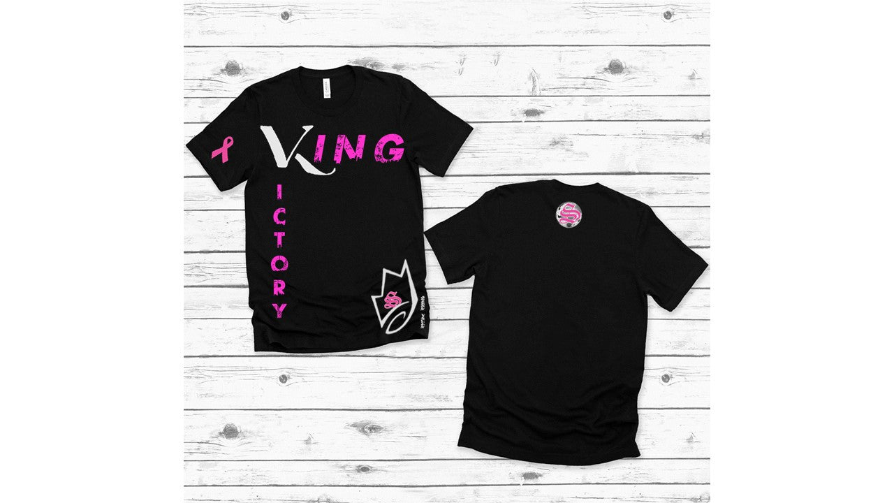 Syn Stylez Breast Cancer Awareness King Victory T-Shirt