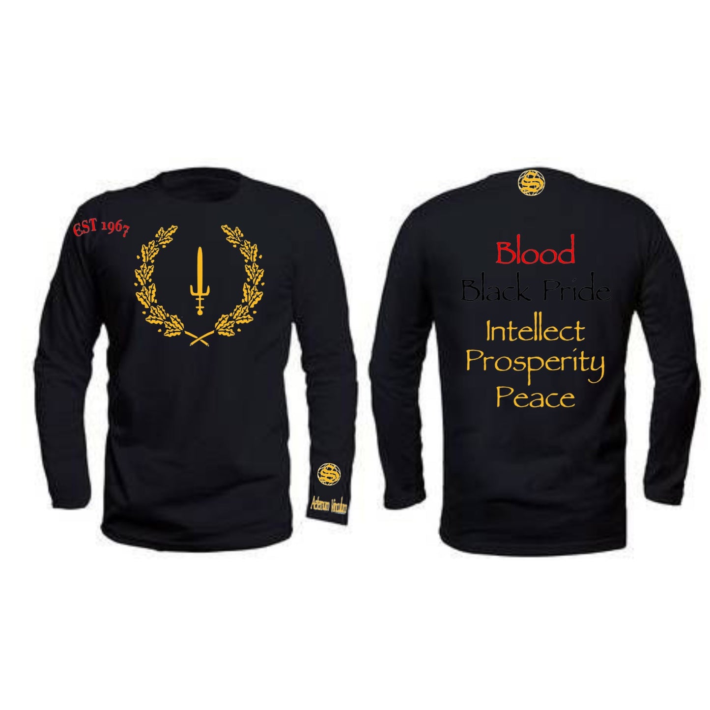 Black American Flag Synspiration Long Sleeve
