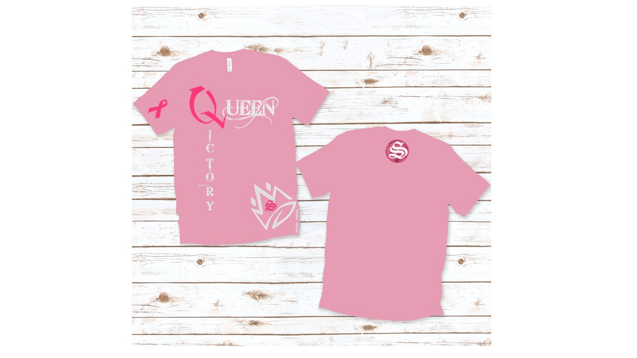 Syn Stylez Breast Cancer Awareness Queen Victory T-Shirt