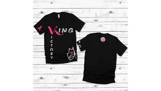 Syn Stylez Breast Cancer Awareness King Victory T-Shirt